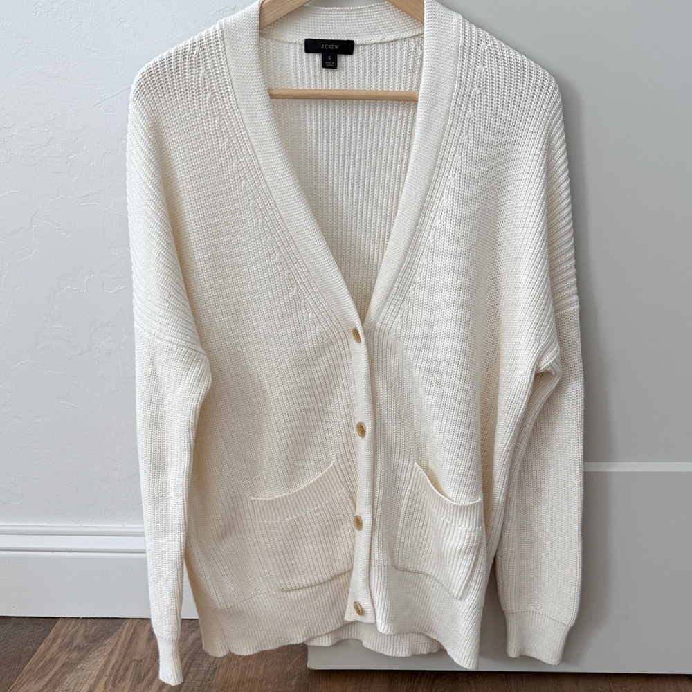 J. Crew Women's Ivory Cardigan Sweater